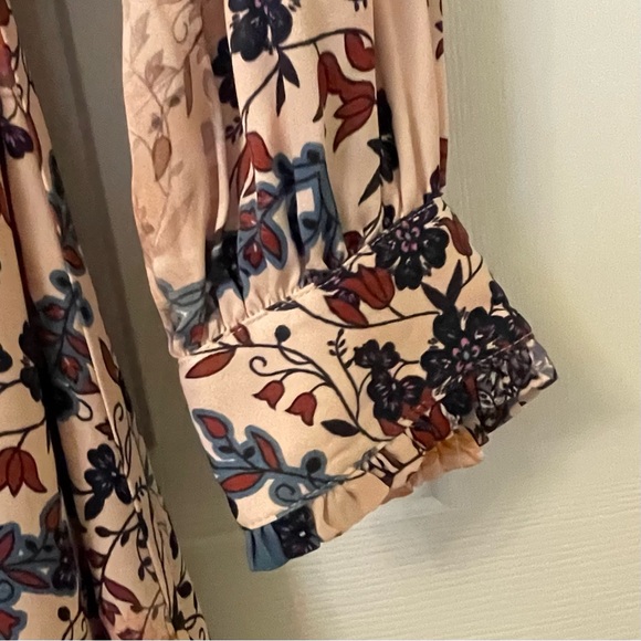 Soft Surroundings Nassau Floral Belted Patchwork Satin Maxi Dress - Picture 6 of 15